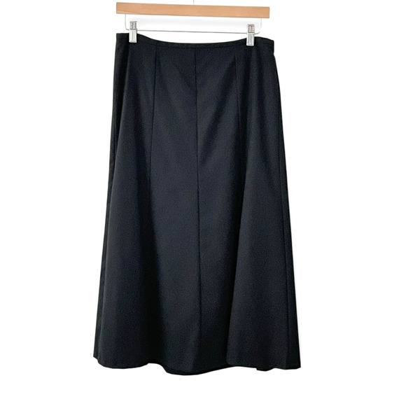 Talbots Minimalist Flared A Line Wool Midi Skirt Size 4 Career Preppy Academia - Picture 1 of 6